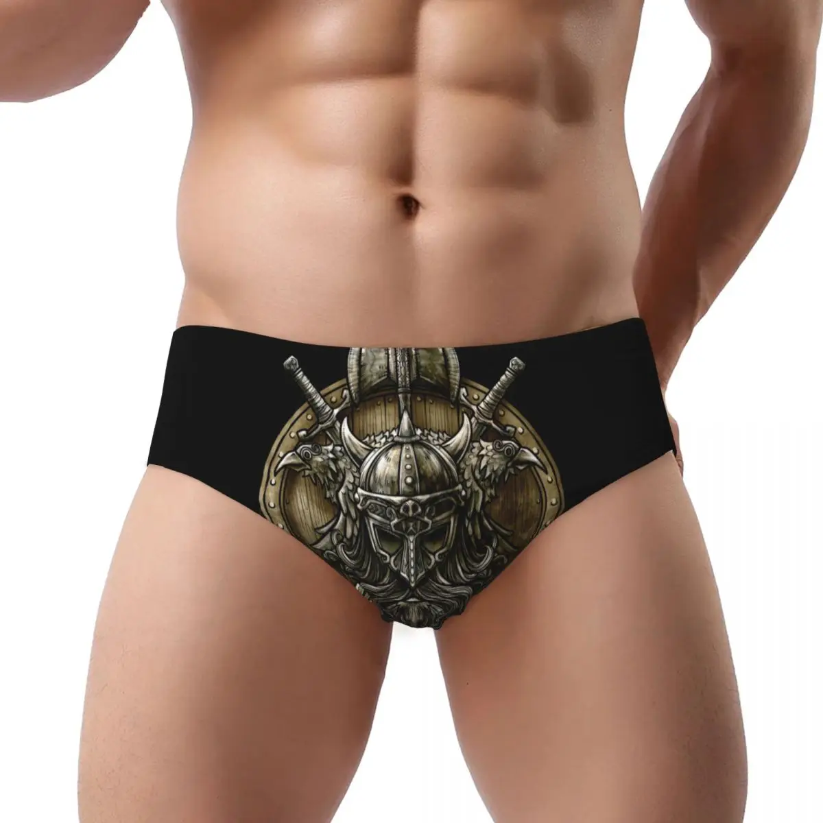 

Custom Viking Shield Men's Briefs Panties Men's Breathable Valhalla Underwear Underpants