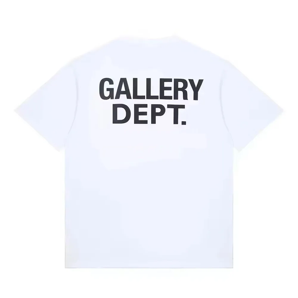 Gallery Dept. Letter Print Short sleeved T-shirt for American street wear loose fitting short sleeved top