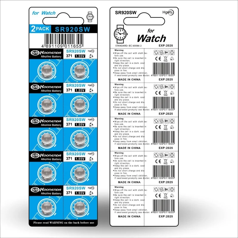 AG6 LR920 371 370A زر البطارية 1.55 فولت 30 مللي أمبير خلية عملة البطارية 371AL921F SR920SW لمشاهدة اللعب عن بعد