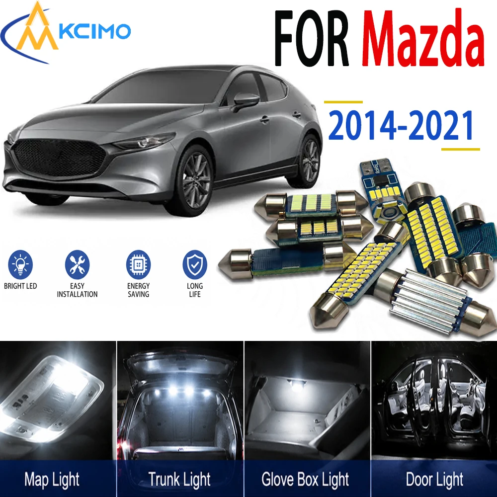 LED Interior Light Bulbs for Mazda 3 2014-2021 Canbus Error Free Plug And Play Auto Indoor Lighting Accessories