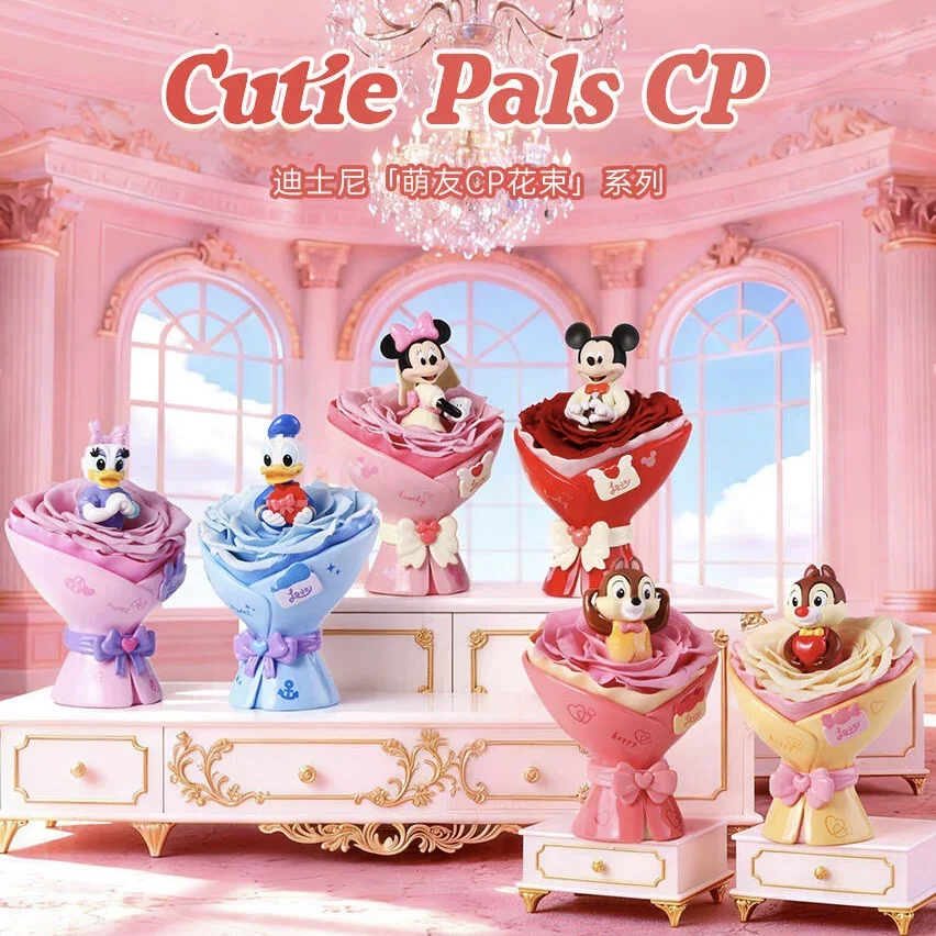 

Набор фигурок Disney Mickey And Minnie Cutie Pals CP Series: Милые персонажи, вечный букет, подарок на День святого Валентина