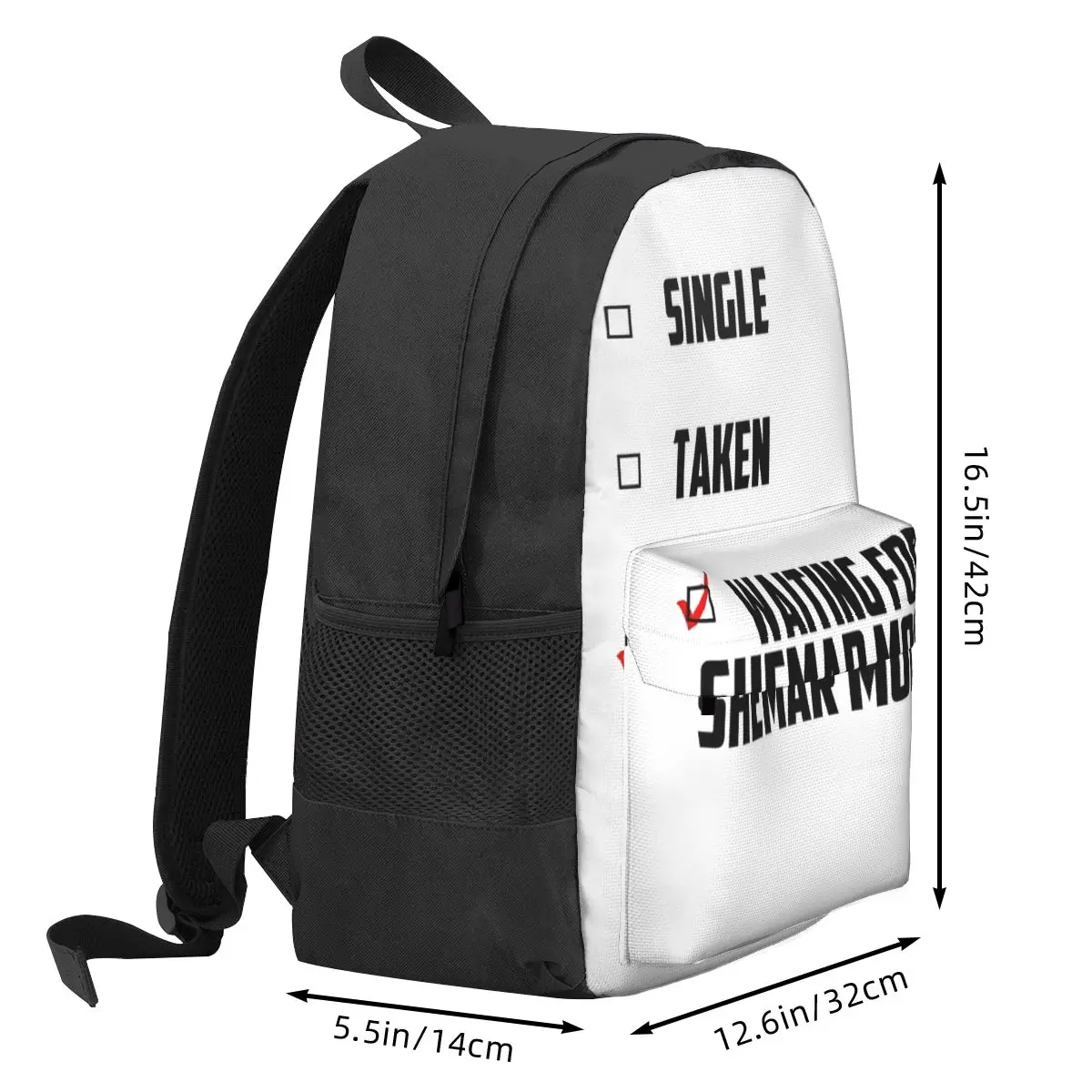 Mochila escolar de dibujos animados para niños y niñas, bolsa de hombro para computadora portátil, Waiting For Shemar