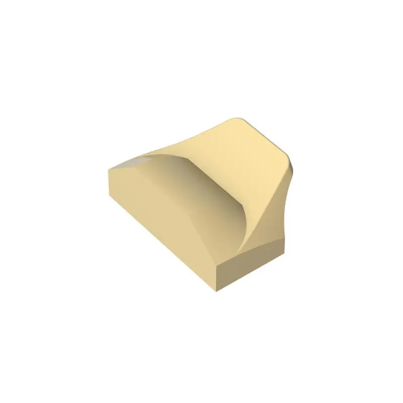 Gobricks 1 STÜCK 47458 Keilgebogene Ziegel 1x2x2/3 Keine Bolzen Teile Flügelende Kompatibel MOC Baustein Auto Schwanzflosse Zubehör