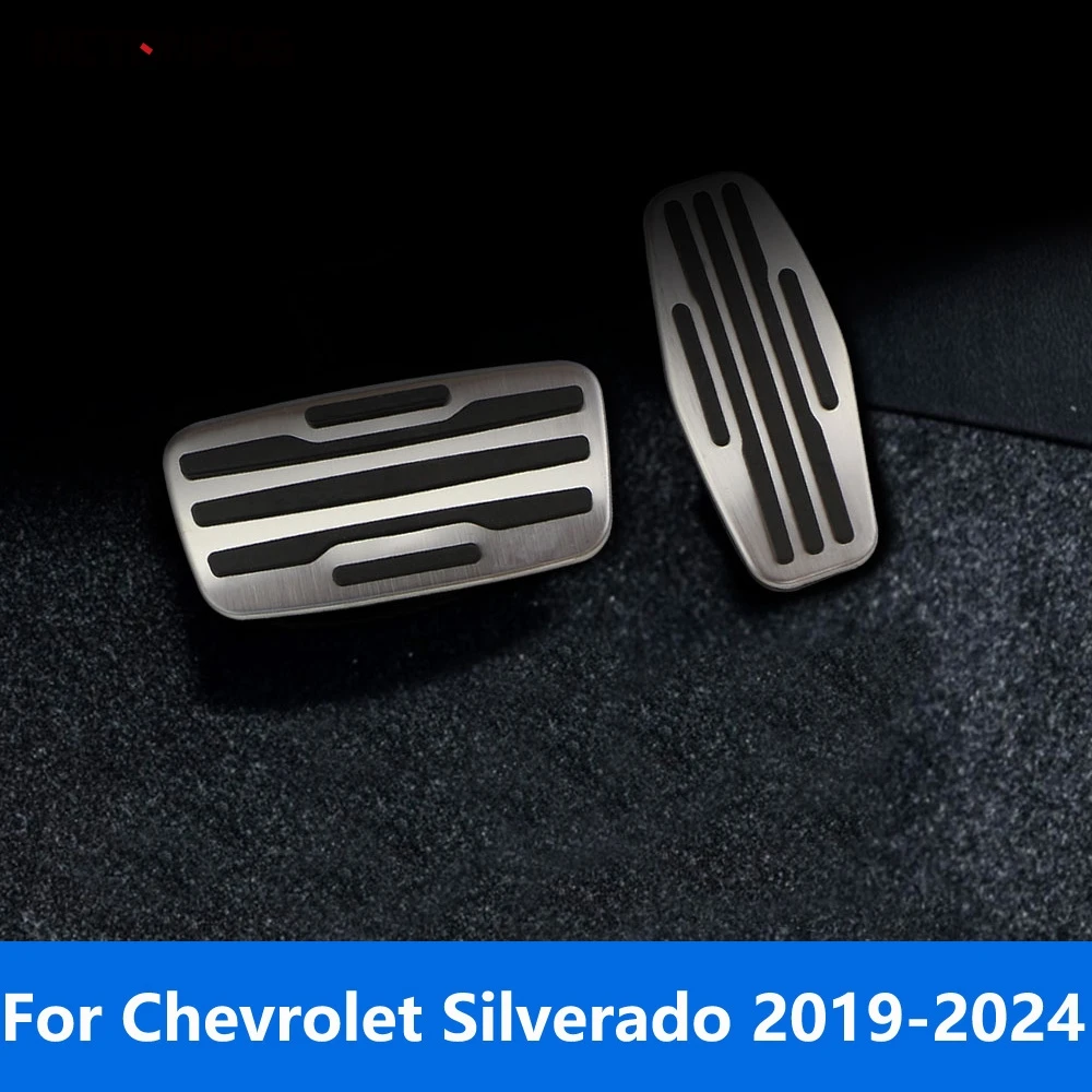 Accessories For Chevrolet Silverado 2019 2020 2021 2022 2023 2024 Car Accelerator Fuel Brake Pedal Foot Rest Pedals Non Slip Pad