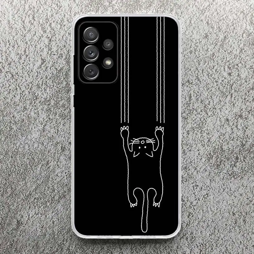 Cat Footprint Funny Paw Cute Phone Case for Samsung Galaxy A14 A54 A15 A55 A13 A53 A12 A52 A25 A35 A24 A34 A23 A33 A22 A32 A04S