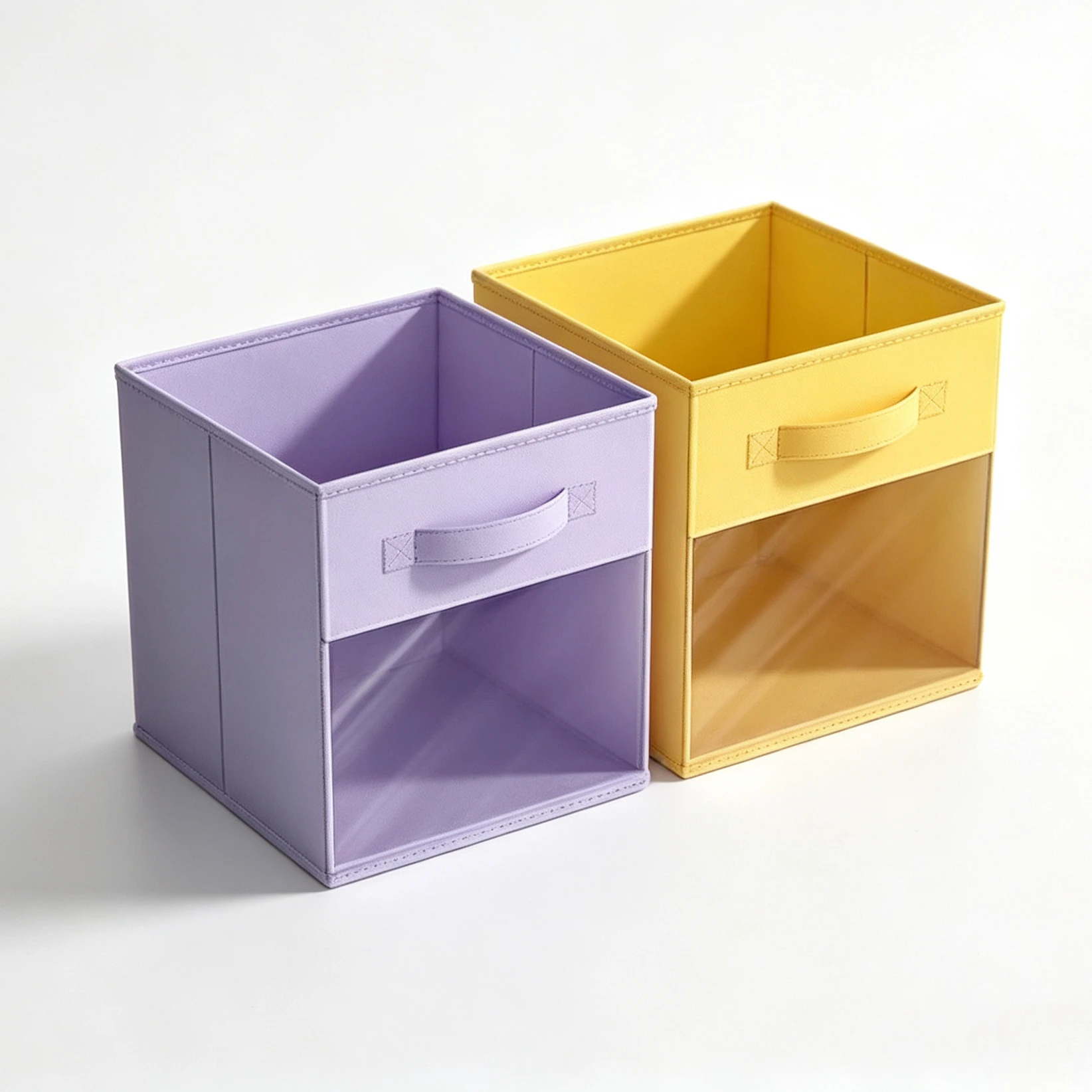 2 Stück Dicke Faltbare Stoff-Aufbewahrungsboxen, 33 cm Behälter mit Verstärkten Griffen, Neutraler Organizer für Kleidung, Spielzeug & Geschenke – Detail 7