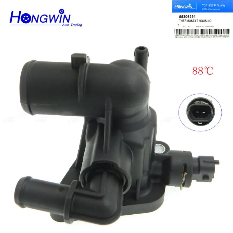 OEM NO.: 55206391 Engine Coolant Thermostat Housing Fits Fiat 500 Opel Chevrolet Alfa Romeo Lancia Ka 1336CL17690-68L10