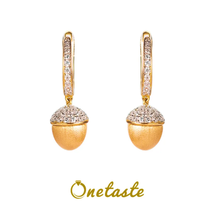 

925 Silver Gold Plated Cubic Zirconia Dainty Huggie Hoop Earrings Women Pinecone Trendy Luxury Statement Earring Party Cute Gift