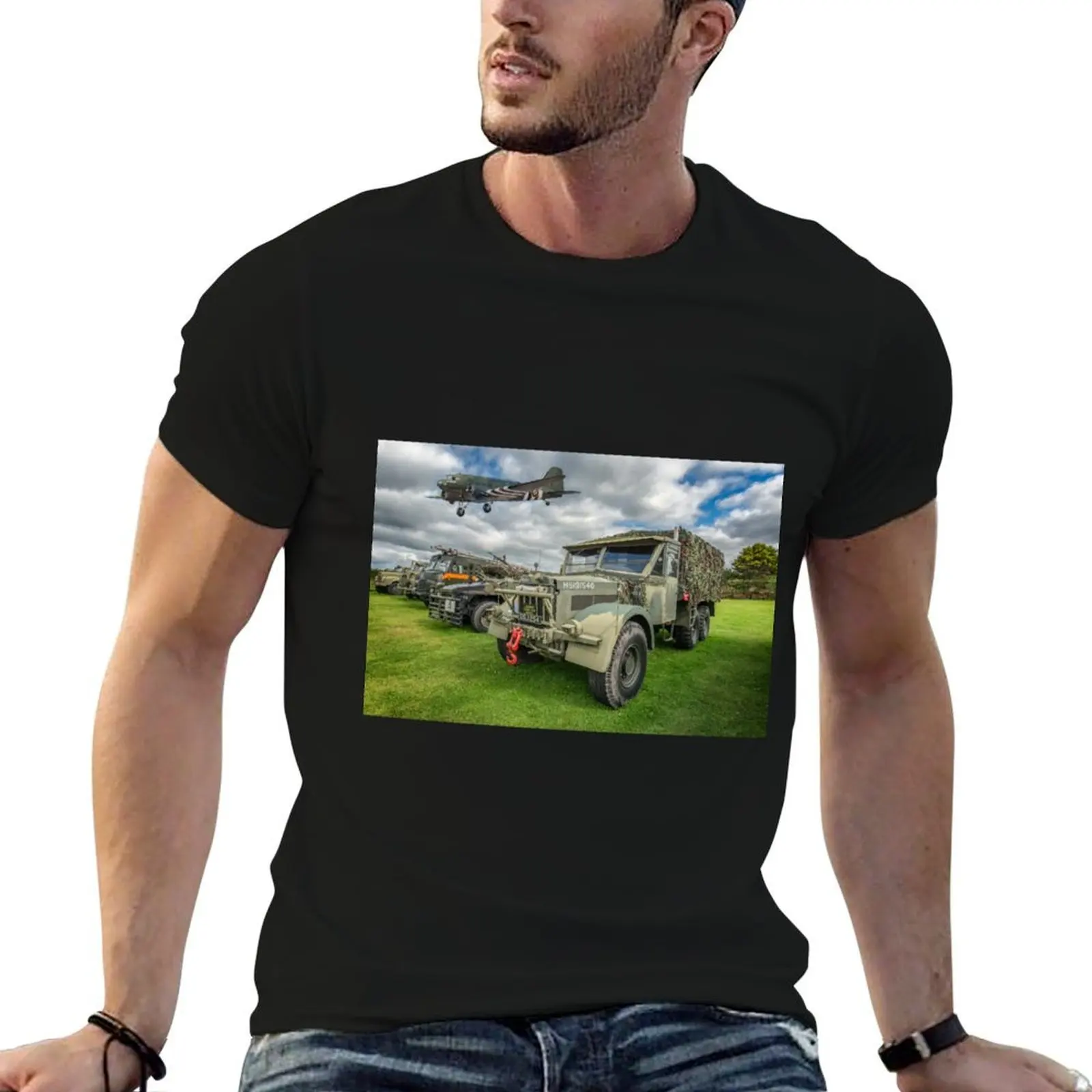 Vintage Military Transport T-Shirt clothes graphic t shirt vintage sweat shirts, men