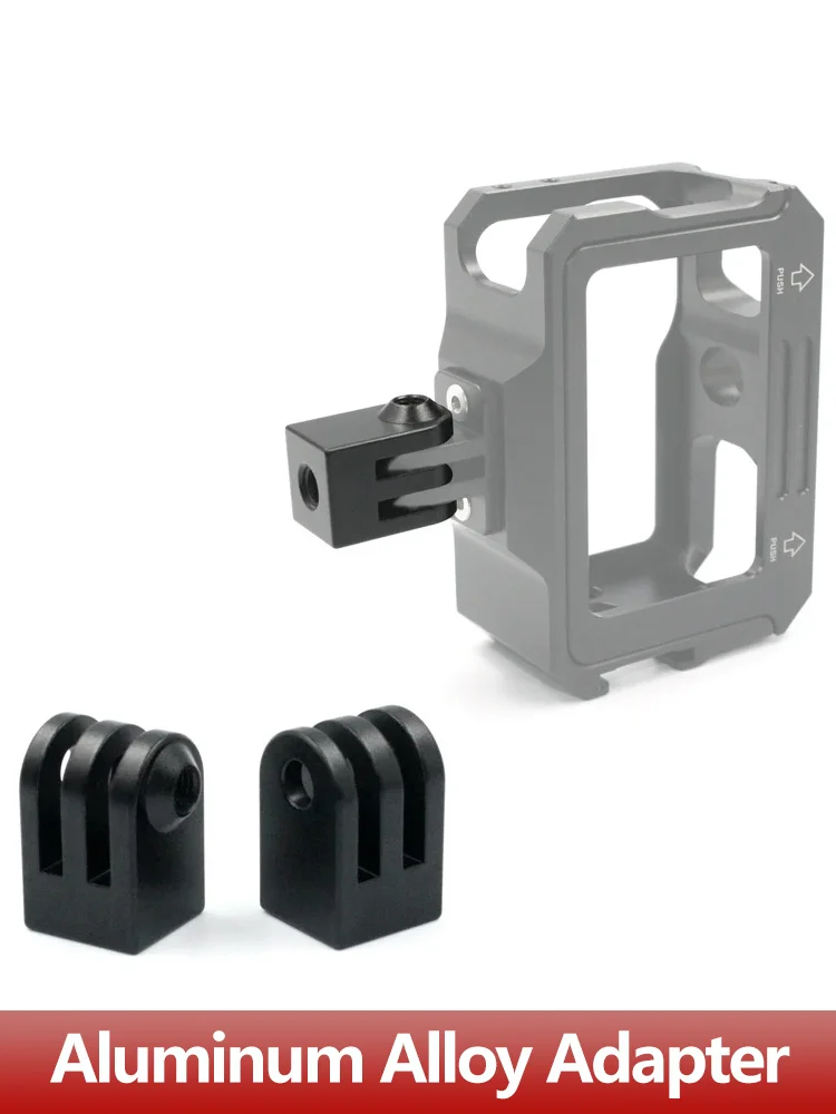Adaptateur en alliage d'aluminium 1/4 ", support de trépied pour GoPro Hero 13 12 11 10 9 8 7 SJCAM SJ4000 AKASO DJI Osmo, accessoires de caméra d'action