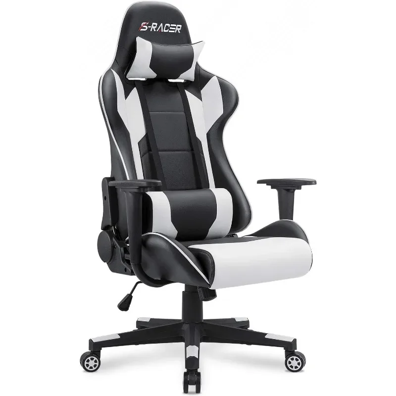 

Homall Gaming Chair, Office Chair High Back Computer Chair Leather Desk Chair Racing Executive Ergonomic Adjustable Swivel Task