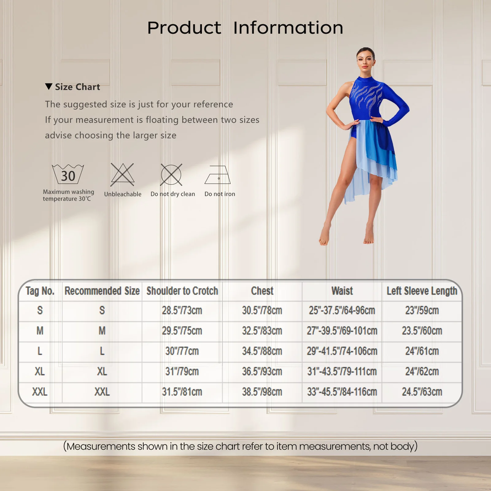 

Women Leotards Lyrical Dance Performance Costume Dress Figure Skating Ballet Modern Dance Cutout Back Asymmetrical Split Dress