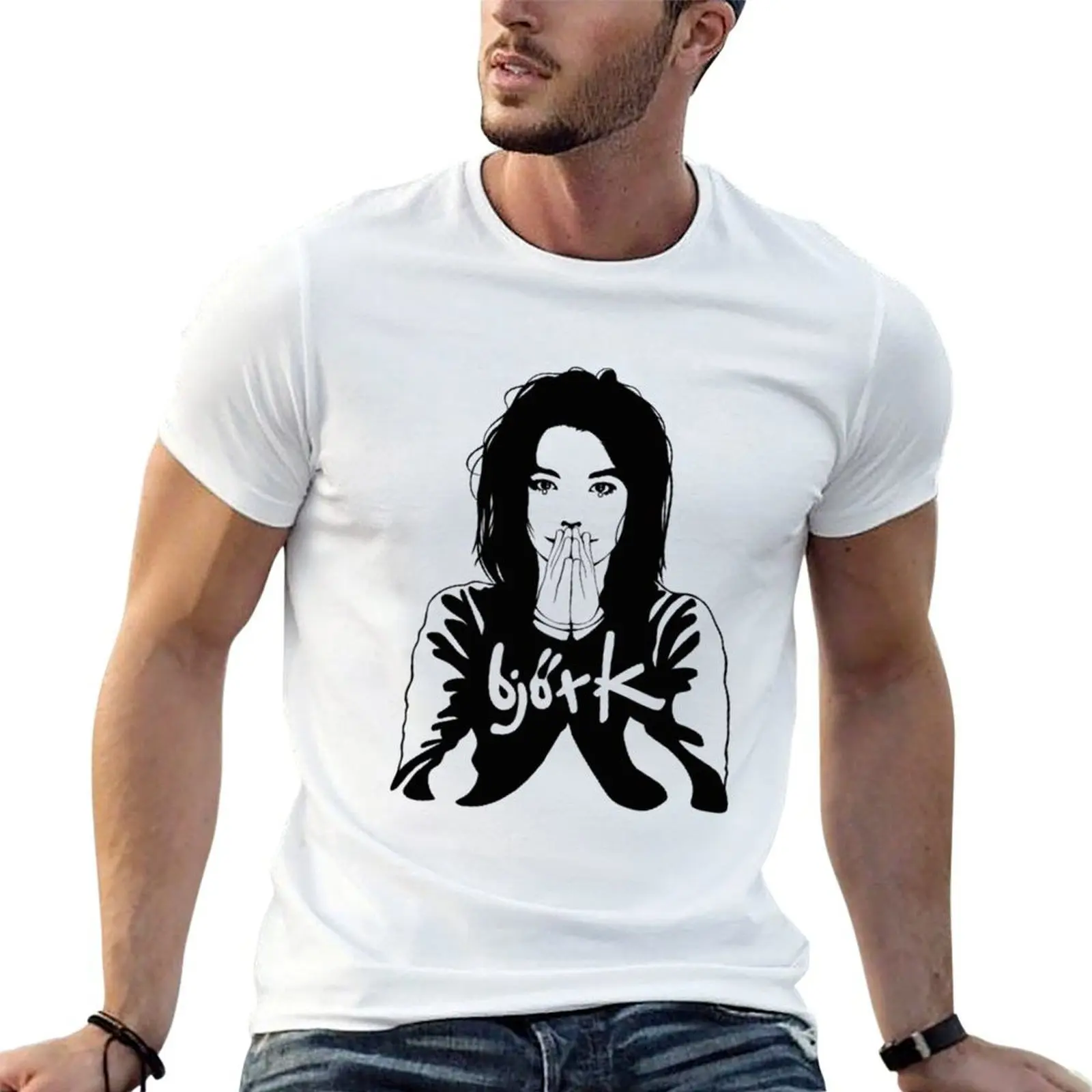 Bjork T-Shirt funny shirt cotton plain Men's cotton t-shirt