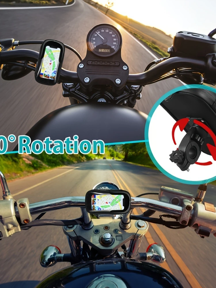 AliExpress NONE Mobile Phone Holder Bicycle Front Stand Mobile Phone Bag Waterproof Bicycle, Motorcycle 360 ° Rotatable