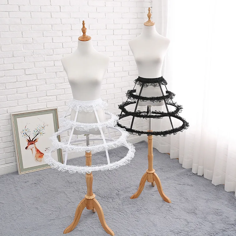 A-line Shaped Bell Shaped 47cm Long Adjustable Puffy Level Ruffled Birdcage Lolita Petticoat