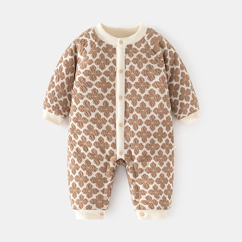 

Baby Cotton-Padded Jumpsuit Keep Baby Warm Autumn and Winter Boneless Romper Cotton and Thickening Outwear120Ke Romper