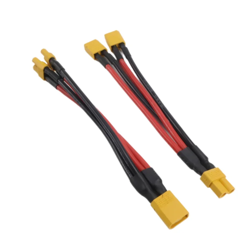 كابل موصل البطارية المتوازي المزدوج تمديد Y الفاصل سلك السيليكون لبطارية RC ESC RC XT30 إلى XT30 1 إلى 2