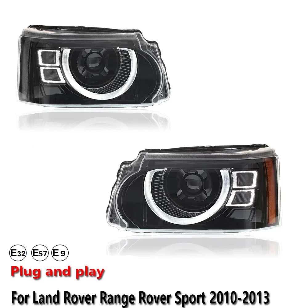 Car Accessories Lamp Headlight Light For Land Rover Range Rover Sport 2010-2013 Front Headlamp DRL Signal Lamp Plug And Play