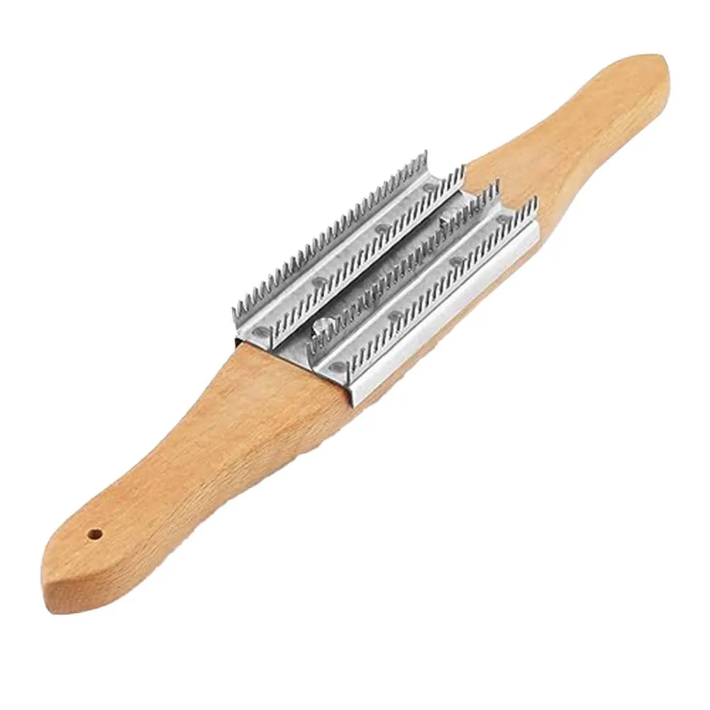 

Beech Wood Handle Rake Buffer Wheel Rake For Long-time Buffing Job Premium Stainless Steel Professional Design