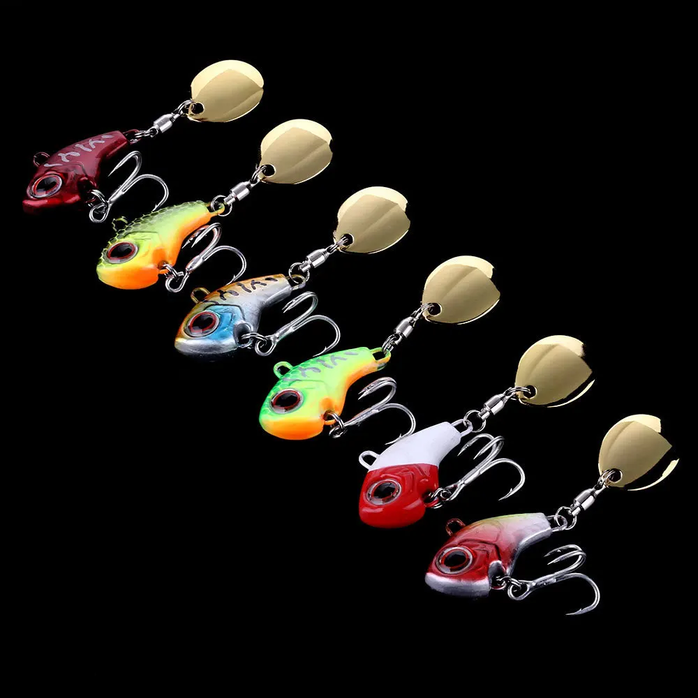 

Suit Rotating Metal VIB vibration Bait Spinner Spoon Fishing Lures 9g 16g 21g Jigs Trout Winter Fishing Hard Baits Tackle Pesca