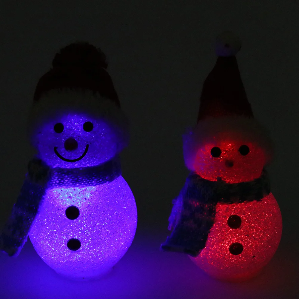 2 قطعة عيد الميلاد ثلج مضيئة ضوء الليل رائعتين LED مصباح للزينة للمنزل حفلة ثلج مصباح عيد الميلاد مضيئة اللعب