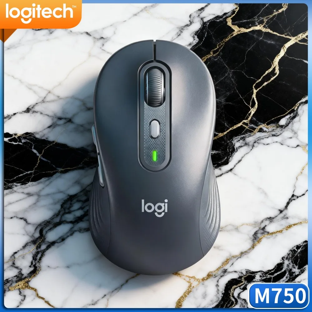 Ergonomic M750 Wireless Mouse Custom Shortcut Buttons 4000 DPI Precision Dual Connection Office Desk Practical Pick