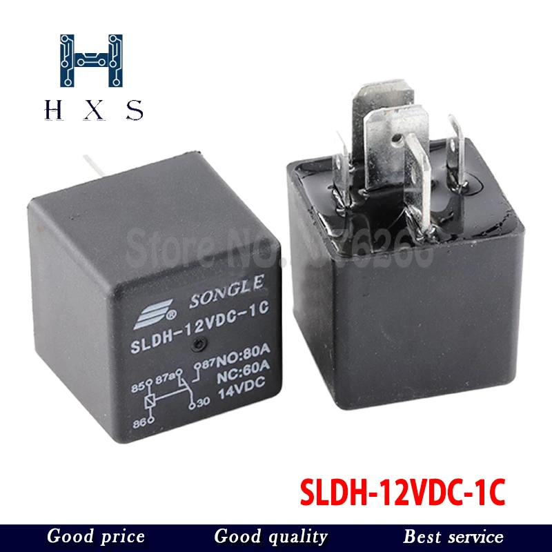 2PCS Relay 12V SLDH-12VDC-1C 5Pin  NO: 80A  NC: 60A 14VDC  12VDC Relay