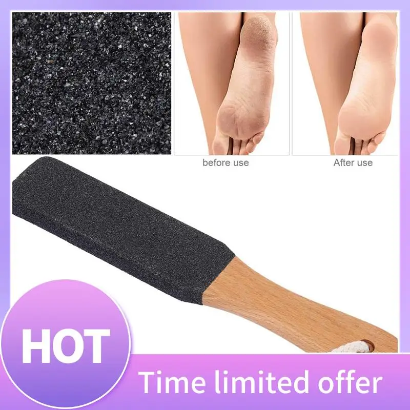 

A11R, 2 шт., пилочка для удаления мозолей, терка для пяток, деревянная ручка, скребок для ног, пилка для педикюра, пилочка для ног, скребок для ног