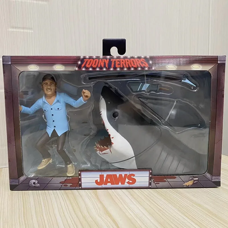Toony Terrors NECA 03346 Figura JAWS Hooper Figuras de ação Anime PVC modelo móvel boneca ornamento brinquedos presente original para crianças