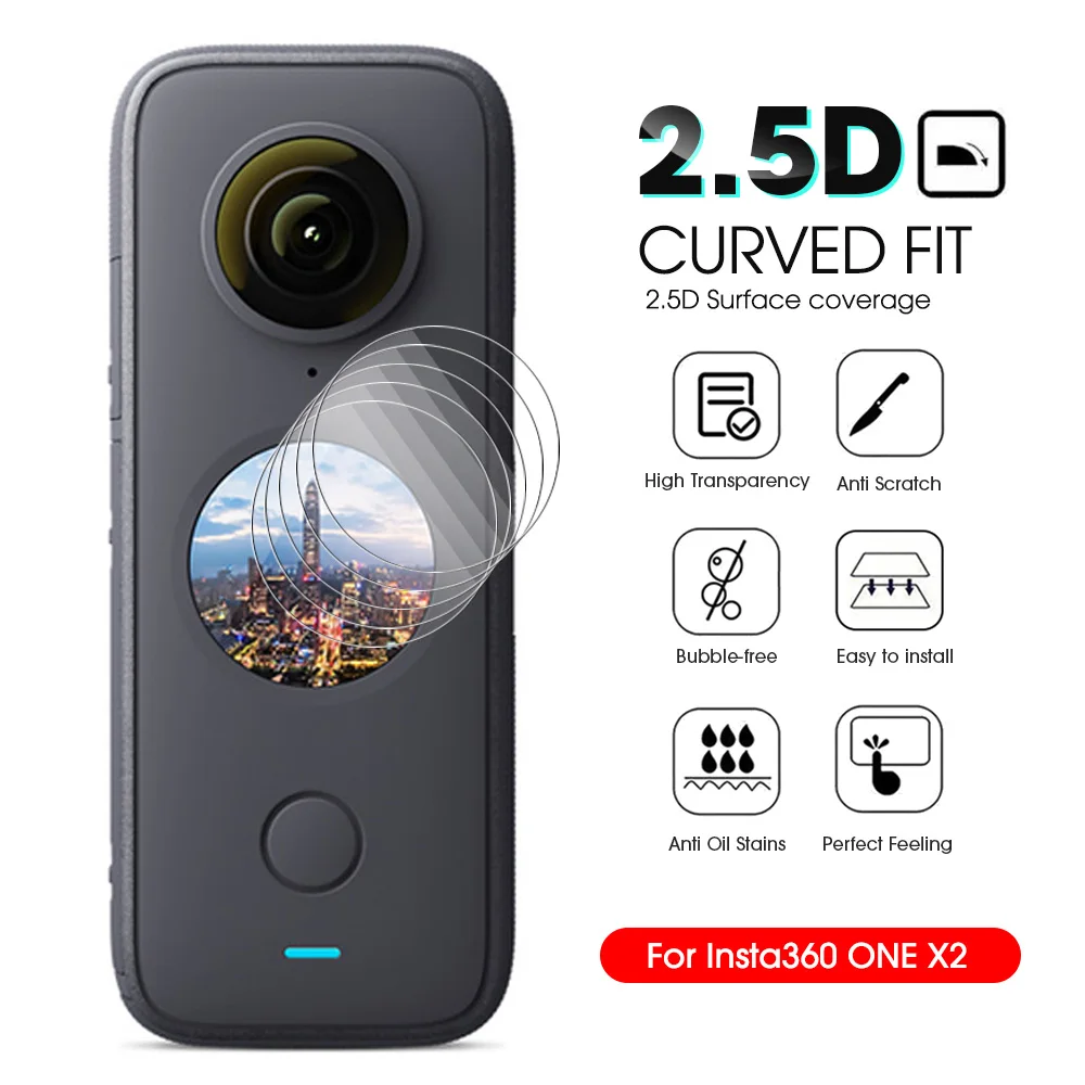 For Insta360 ONE X2 Screen Protector HD Clear Tempered Glass ONE X2 Anti-scratch Film For Insta 360 ONE X2 Camera Accessories