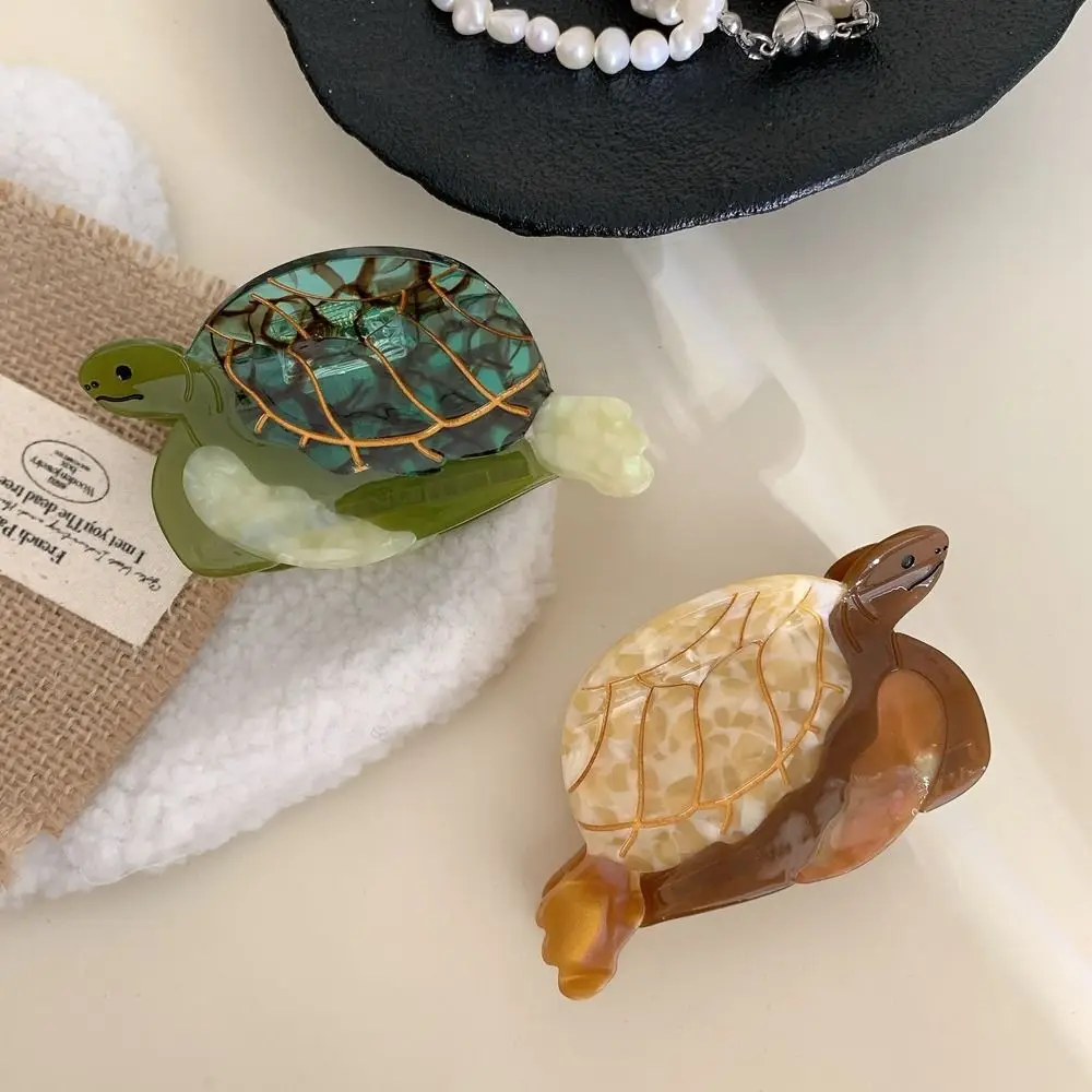 

Fashion Acetic Acid Acetate Turtle Hair Claw Ocean Series Cartoon Animal Hair Clip Sea Creature Headdress Big Shark Clip Girl