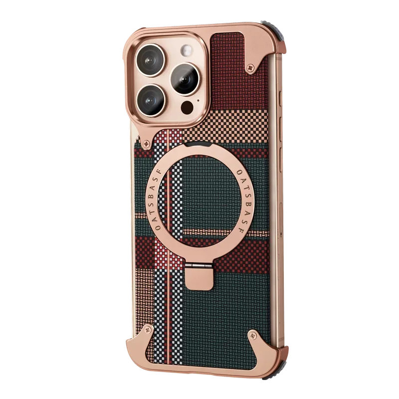 

Чехол Magsafe для iPhone 16 Pro 16 Pro Max Samsung Galaxy S25 Ultra, чехол-подставка для телефона, магнитный чехол из углеродного волокна с текстурированной металлической рамкой