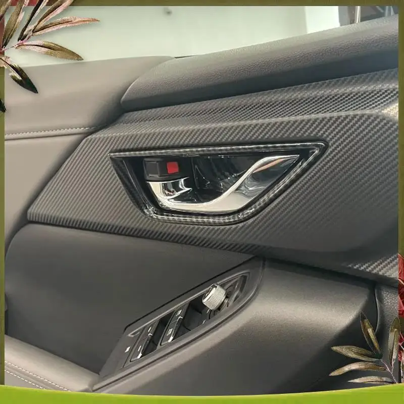 

AB98-For Subaru Crosstrek 2023 2024 Car Inner Door Handle Bowl Cover Trim Replacement ABS Carbon Fiber