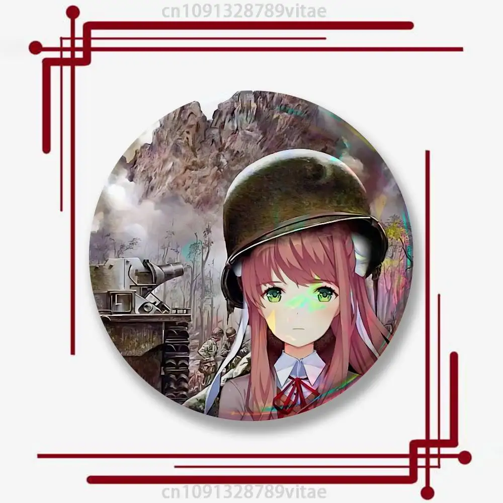 Niedliche S-Sayoris-S DDLC 25mm 75mm 44mm 58mm 32m Münzabzeichen, personalisierte handgefertigte runde Broschen, Anstecknadeln, Accessoires – Detail 10