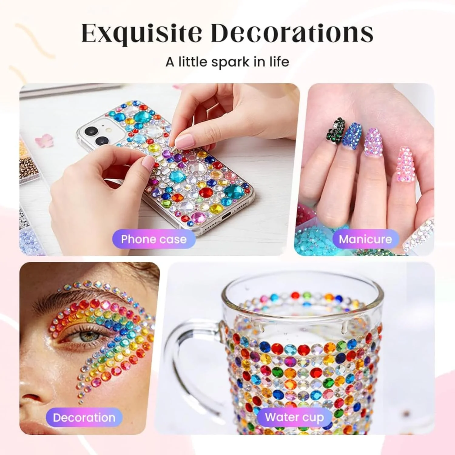15000pcs 3mm AB Jelly Nail Rhinestones Resin Flat Back Colorful glitter Charms Accessories DIY 3D Nail Art Decorations Strass