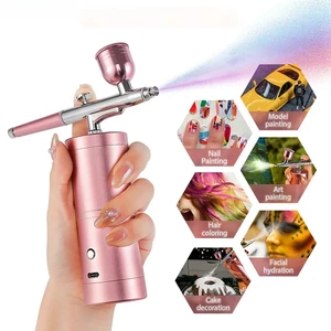 Airbrush dengan Kompresor Lukisan Airbrush Pistol Semprot Mini untuk Melukis Pistol Cat Listrik Nirkabel Kit Airbrush dengan Kompresor 8 set warna airbrush penjualan terbaik - №