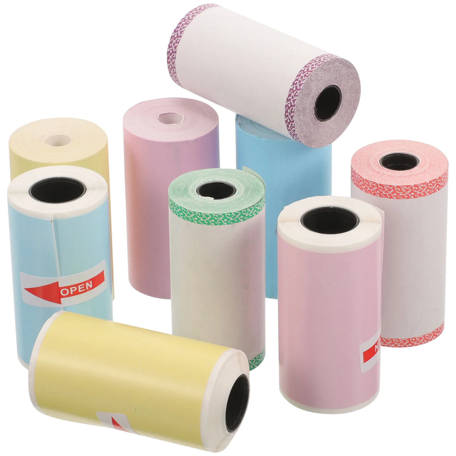 9 Rolls Meow Machine Heat Sensitive Thermal Paper Stickers Printer Labels Self Adhesive