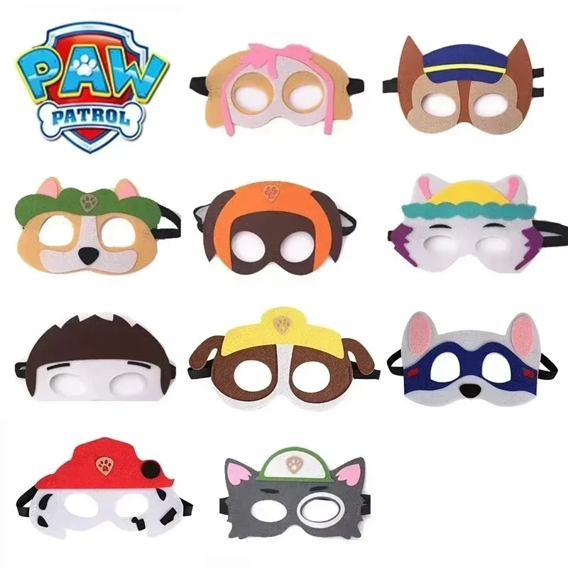 Paw Patrol Birthday Party Masks Toy Gifts Puppy Patrol Kids Costume Masks Patrulla Canina Figure Mask Boys Cosplay Party