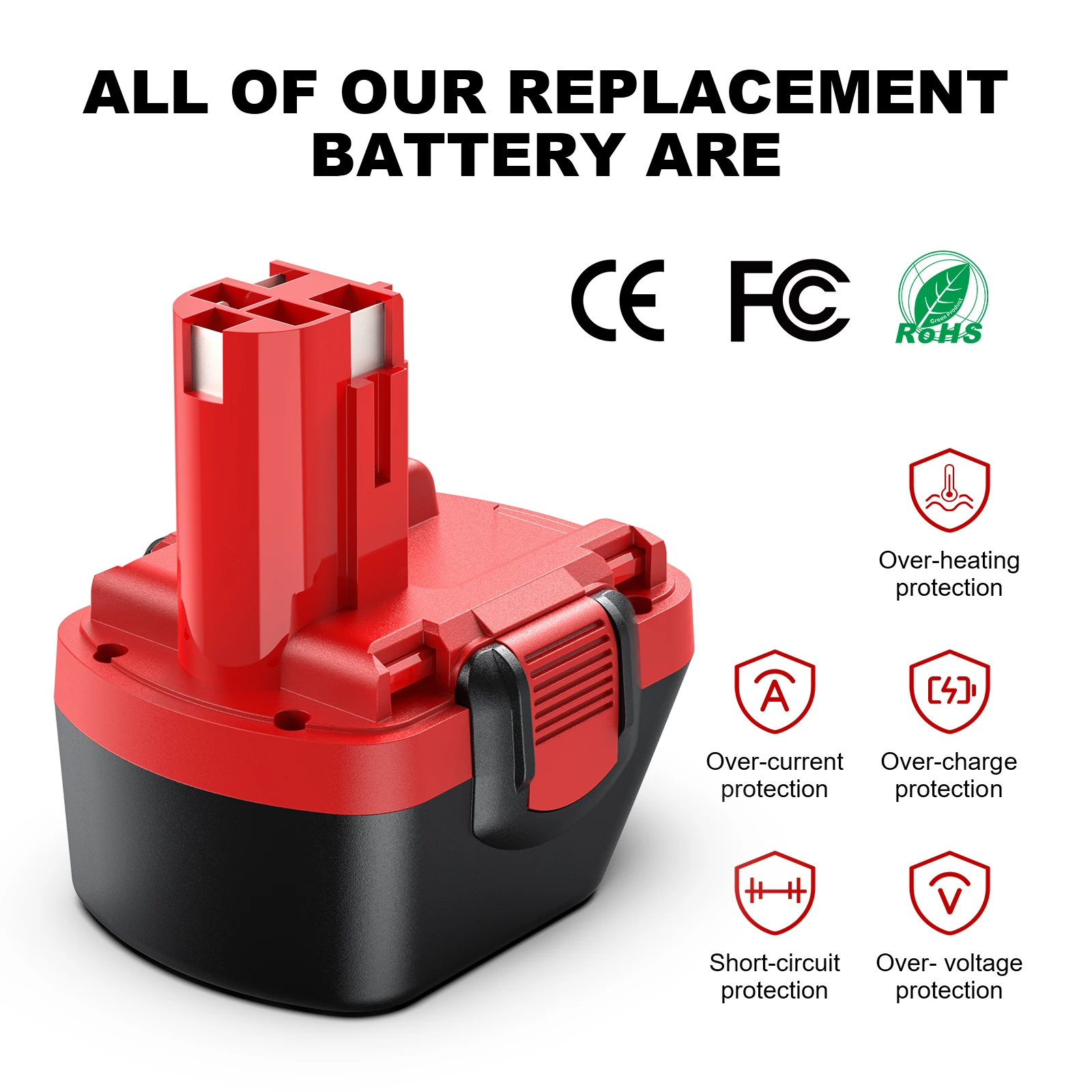 12V For Bosch 3500mAH Ni-MH screwdriver battery  BAT043 BAT045 BAT046 BAT049 BAT120 BAT139 GSB Tool Replacement PSR 1200 battery