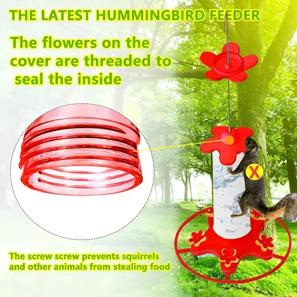 Outdoor Hanging Hummingbird Feeder Ant Proof Garden Yard Honey Water Bird Feeder Watering Supplies Accessories Comederos