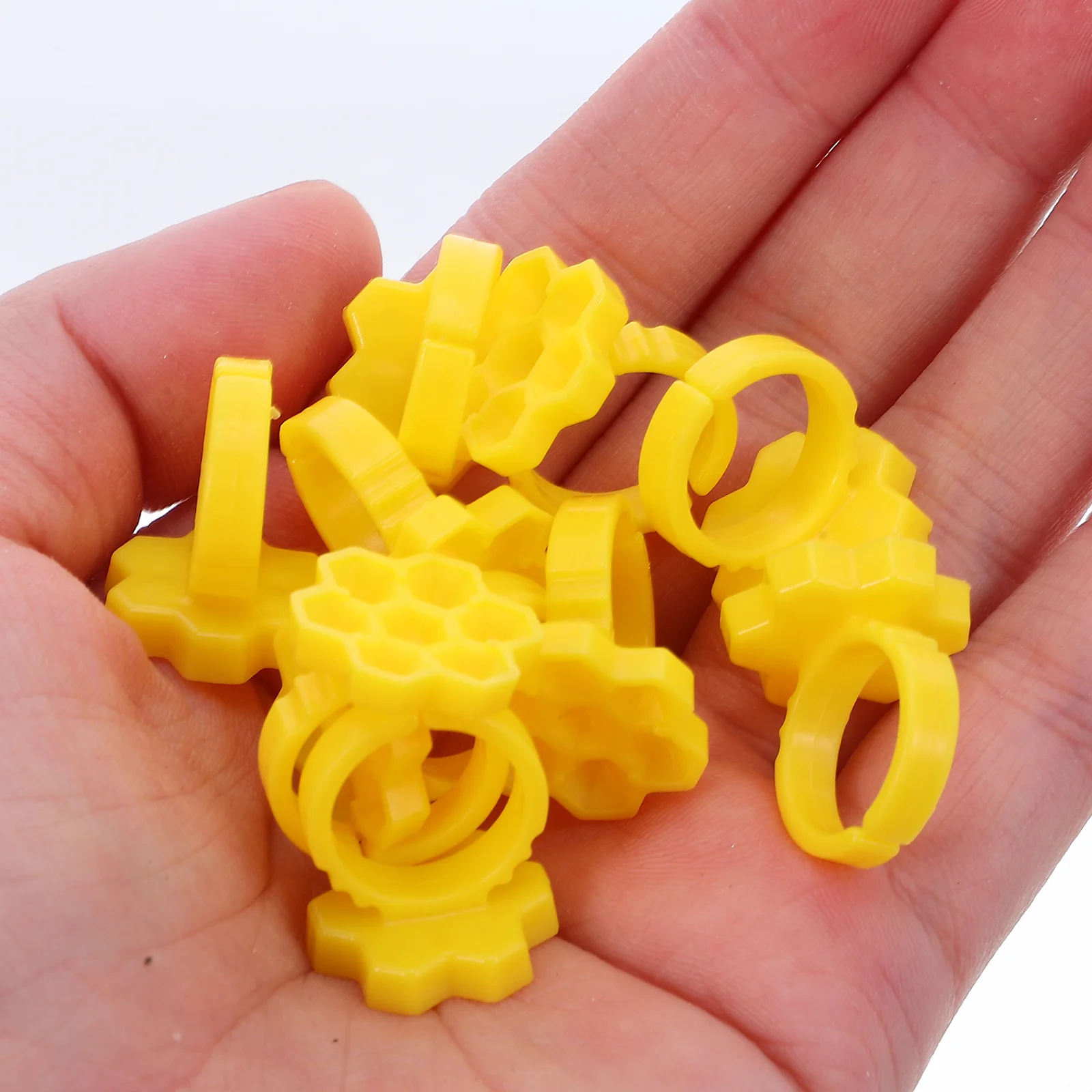 250 個六角形ラッシュグルーリングカップ使い捨てミニホルダー 7 スロットラッシュエクステンション用品まつげグルーホルダーまつげパッド