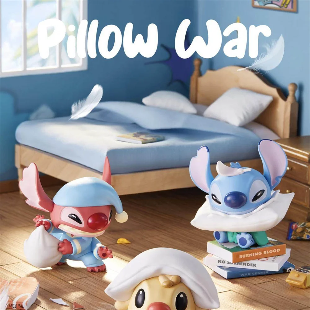 Stitch Pillow Fight Series Blind Box Leuke Stitch Trendy Play Doll Figuur Bureau Decor Ornament Kids Kerst Verjaardagscadeau