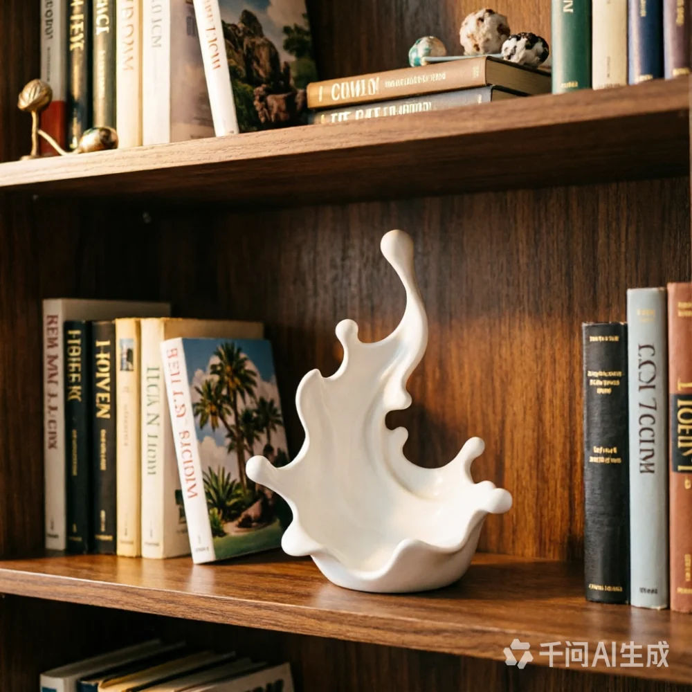 Wellenförmiges weißes 3D-gedrucktes Deko-Ornament für Nachttisch, Schlafzimmer, Wohnzimmer, Aufbewahrung von kleinen Gegenständen, Dekoration