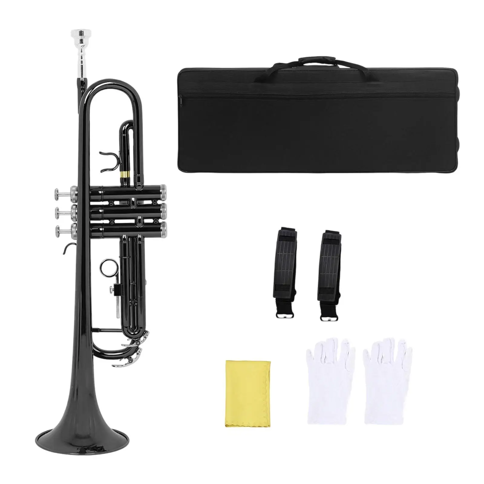 

Standard BB Brass Trumpet B Flat Student Trumpet for Orchestra Kids Beginner