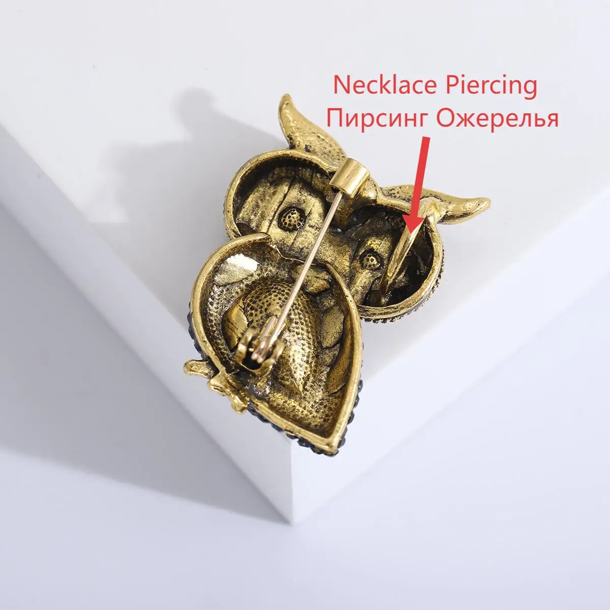 Beaut&Berry Trendy Rhinestone Owl Brooches for Women Unisex Bird Animal Pins Casual Party Accessories Gifts Friends Decoration