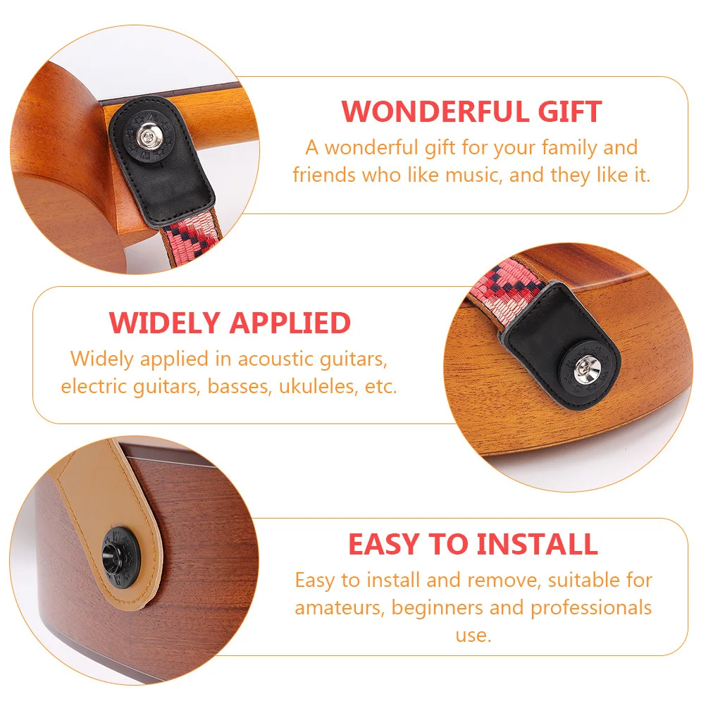 

20 Pcs Anti-slip Buckle Gasket Guitar Strap Lock Button Ukulele Gaskets Locks Bass Set Fixator Plastic Holder Kit