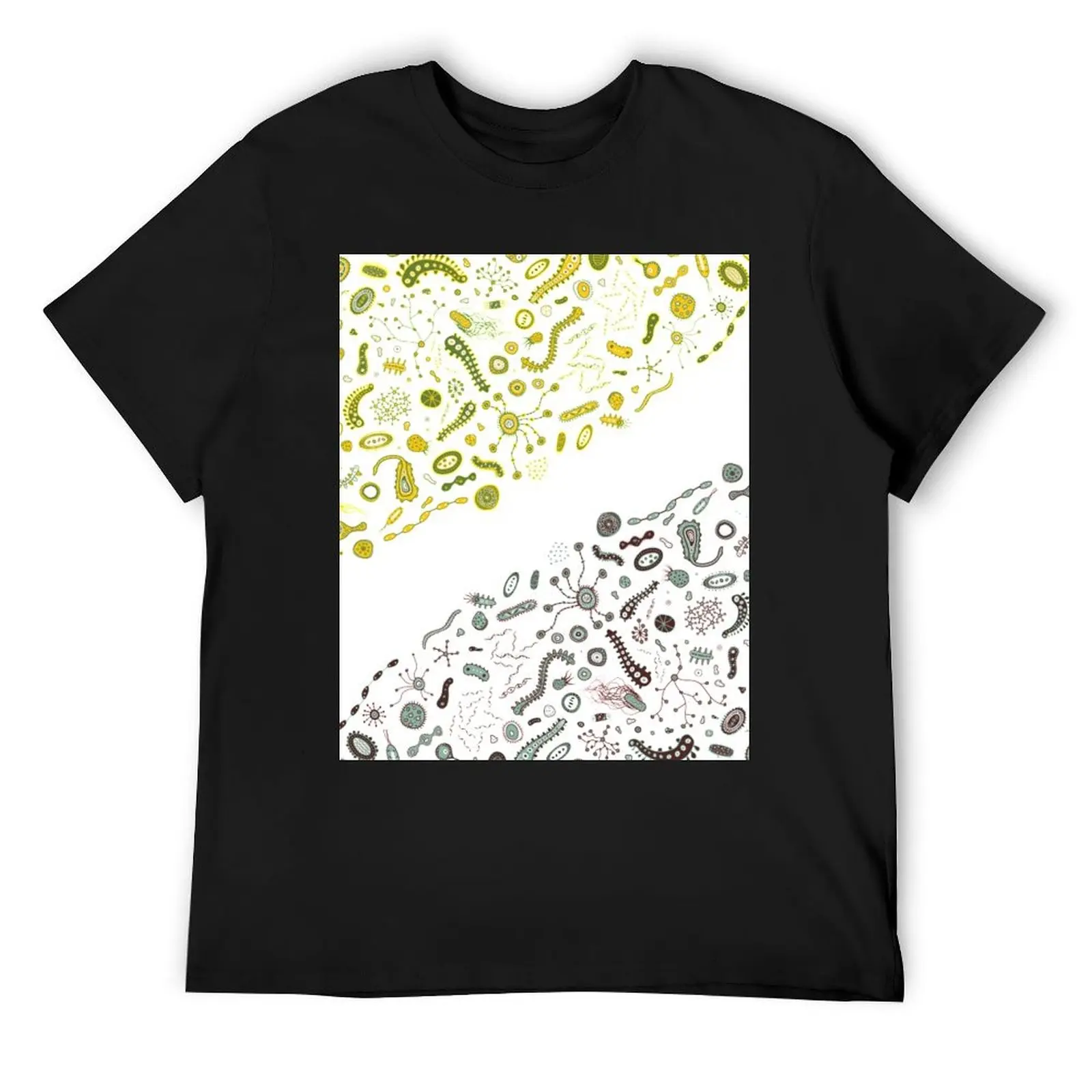 Microbiome Microbiology - Bacteria Parasite Biology - Microscopic Life T-Shirt street wear plain black t shirts men