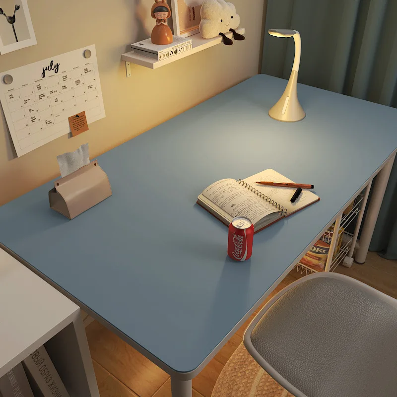 Leather Waterproof Table Pad Tablecloth Creative Office Study Desk Pad Rubber Non Slip Mat Ring Protection Eye Tablecloth