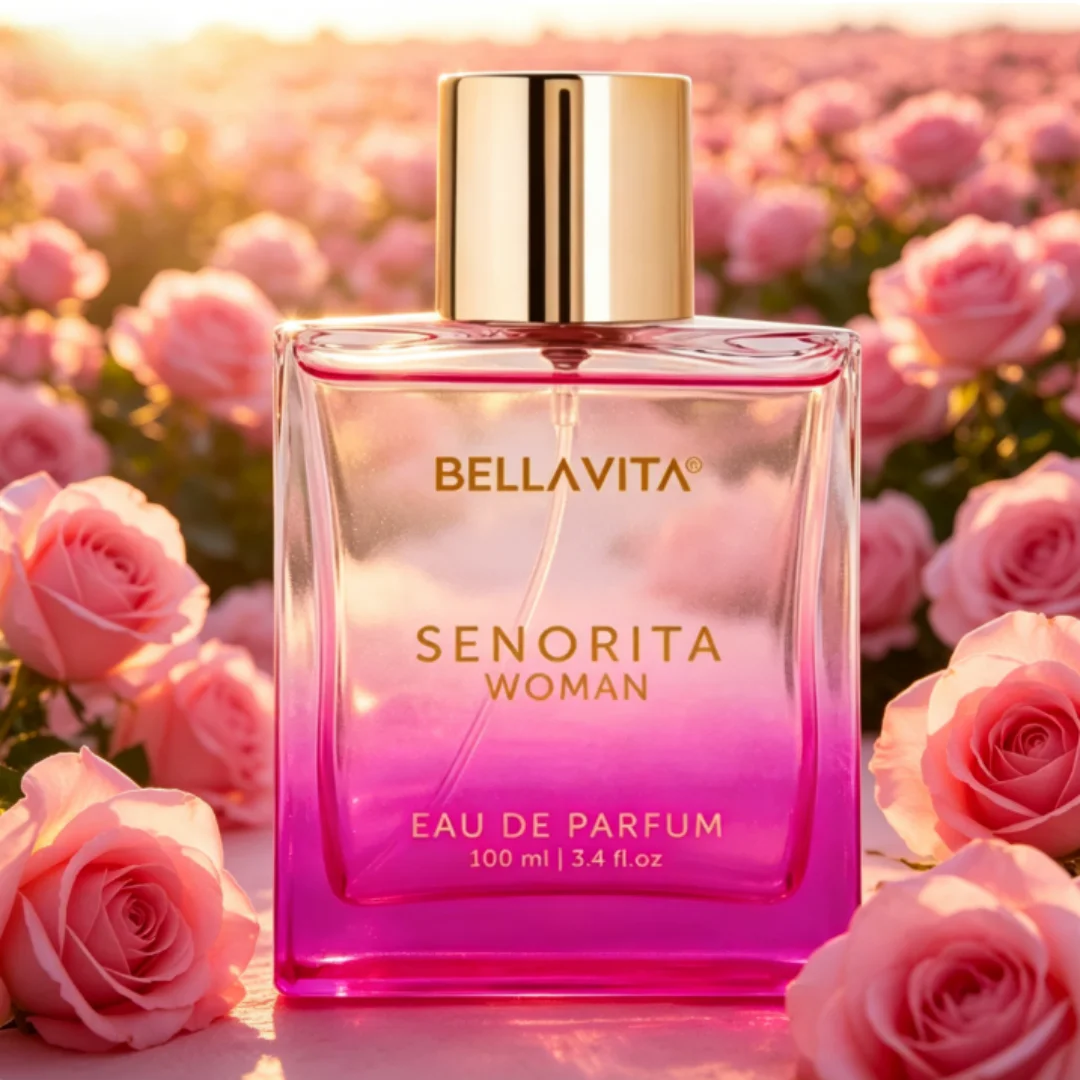 

100ml 3.4 Fl.oz BellaVita Luxury SENORITA Women's Perfume Eau De for Women Fresh Floral Fragrance, Acacia Nectar And Musk