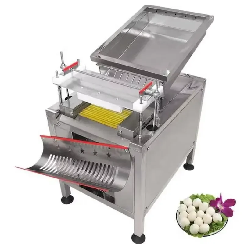 Small Egg Shell Breaking Machine Quail Egg Peeling Breaker Machine Automatic Boiled Quail Egg Skin Shelling Machine